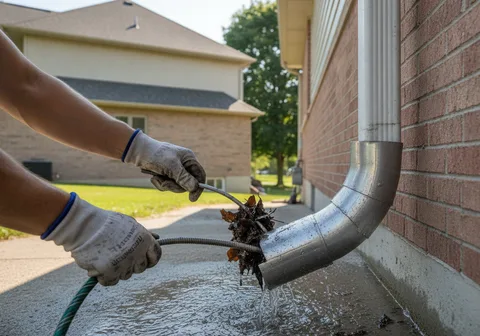 Downspout Clearing & Flushing in Kitchener